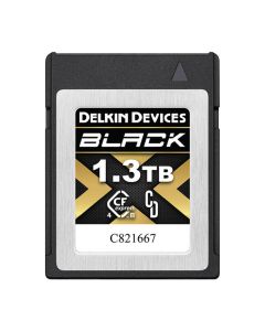 Delkin Devices 1.3TB 4.0 CFexpress Type B Memory Card, 3530MB/s Read and 3230MB/s Write Speed, Black