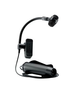 Shure PGA98H-XLR Cardioid Condenser Instrument Clip Microphone with 3 PIN XLR, Flexible Gooseneck Design