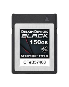 Delkin Devices 150GB CFexpress Type B Memory Card, 1725MB/s Read and 1530MB/s Write Speed, Black
