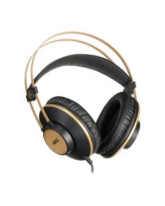 AKG K92 Closed-Back Studio Headphones, 40mm Drivers, Self-Adjusting Headband, Matte Black and Gold