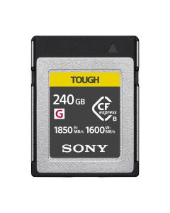 Sony 240GB G Series CFexpress Type B Tough Memory Card, 1850 MB/s Read & 1600 MB/s Write Speed
