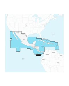 Garmin Central America & Caribbean - Inland and Coastal Marine Charts, Navionics®+ Type, NASA010R