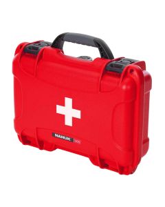 Nanuk 909 First-Aid Hard Case with Soft-Grip Handle, Lightweight NK-7 Polypropylene Resin, Red