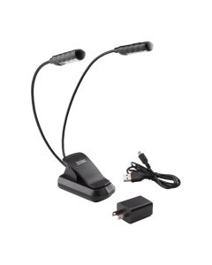 On-Stage Dual USB-Rechargeable Sheet Music Light, 180 Lumens, 6000K White/Red LED Color, LED2224