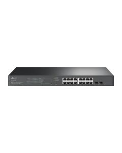 TP Link JetStream 18-Port Gigabit Smart Switch with 16-Port PoE+, Integrated into Omada SDN