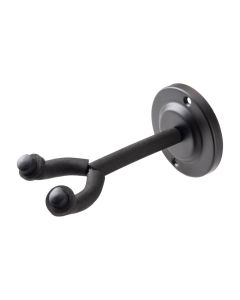 On-Stage Wall-Mount Guitar Hanger with Round Metal Base, Solid-Steel Base & Padded Yoke, GS7640