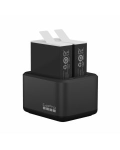 GoPro Dual Battery Charger & 2 Enduro Batteries, Fast Charging, Cold-Weather Use, HERO11/10/9 Black