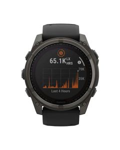 Garmin fenix® 8 Solar 51 mm Multisport Smartwatch, Sapphire, Titanium with Amp Yellow/Graphite Silicone Band