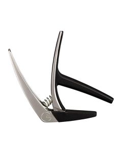 G7th Nashville Capo, One-Handed Spring Action for Flat Fingerboards, Lightweight, Classical Silver