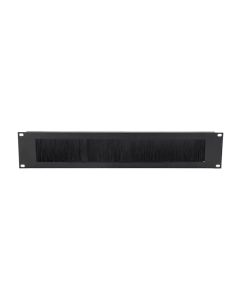 On-Stage 2U Rack Brush Panel, Durable Powder-Coat Finish & Solid Steel Construction, RPBR2000