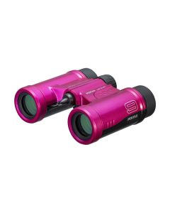 Pentax 9x21 UD Binoculars, Compact Design, Twist-Up Eyecups, with Case & Neck Strap, Pink, 61815