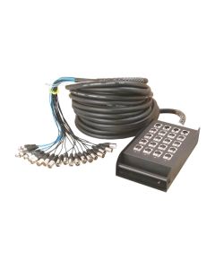On-Stage 100' 16-Channel 4-Return Stage Snake, XLR Connectors, Heavy-Duty Box with Handle, SNK164100V2