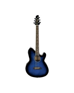 Ibanez Talman Series Acoustic/Electric Guitar with Spruce Top, Transparent Blue Sunburst, TCY10E