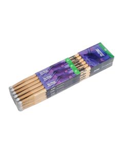 On-Stage Maple Drum Sticks with Nylon Tip for Bright Cymbal Sound, 12 Pairs