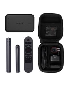 Obsbot Tiny 2 Streaming Combo, 4K PTZ Webcam with Smart Remote, UVC to HDMI Adapter, and Tripod