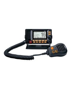 Uniden UM725 Series Marine VHF Radio with LCD Screen & Speaker Microphone, IPX8 Waterproof, Black