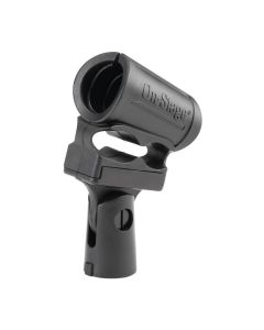 On-Stage Shock-Mount Dynamic Mic Clip with 25 mm Opening and Brass Socket, Black, MY325