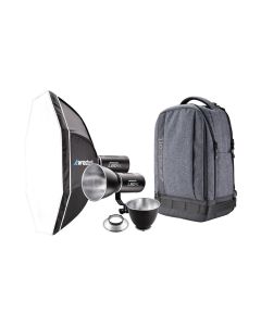 Westcott L60-B Bi-Color 60W COB LED 2-Light Backpack Kit, Type B (US) Plug, 2700-6500K, Portable