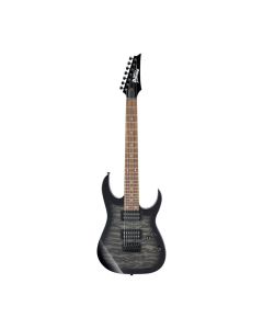 Ibanez GRG7221QA RG GIO 7-String Electric Guitar, Dual Humbuckers, Transparent Black Sunburst