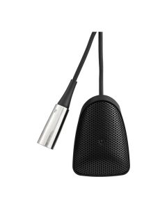 Shure CVB-B/C Omnidirectional Installed Sound Boundary Microphone, 12 ft XLR, RF Shielded, Black