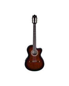 Ibanez Acoustic/Electric Thin-Line Classical Guitar with Spruce Top, Dark Violin Sunburst, GA35TCE
