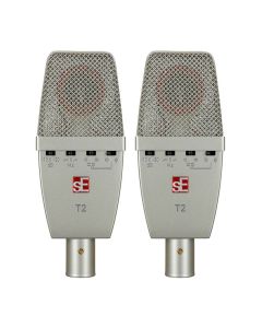 sE Electronics T2 Large Diaphragm Condenser Microphones (Pair), Omni, Cardioid & Supercardioid Patterns