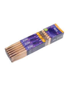 On-Stage Maple 2B Wood Tip Drumsticks, Lightweight and Flexible, 12 Pairs for Precision