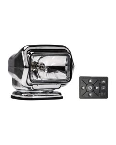 Golight Stryker Searchlight 12V with Wired Dash Control & 20-Feet Wire Harness, Chrome