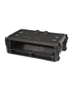 SKB Cases Injection Molded 2U Studio Flyer Rack Case, Pull Handle, Quiet-Glide Wheels, 1SKB-ISF2U