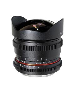 Samyang 8mm T/3.8 Fisheye Cine Lens for Nikon DSLR Cameras, Nikon F Mount, APS-C, 180º Angle of View