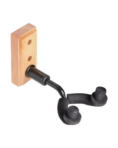 On-Stage Mini Wood Screw-In Wall Hanger for Guitars, Black Velveteen Rubber Yoke, GS7730