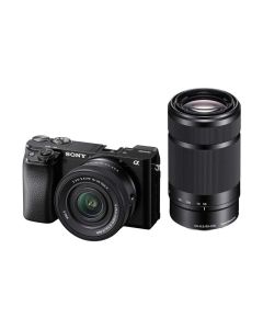 Sony a6100 Mirrorless Camera with 16-50mm and 55-210mm Lenses, UHD 4K30p, Real-Time AF, ILCE6100XB