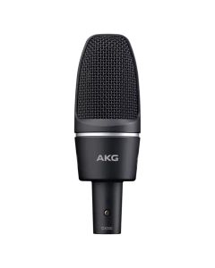 AKG C3000 Large-Diaphragm Condenser Microphone, Cardioid, 20-20000 Hz, 150dB SPL, XLR Output, Black
