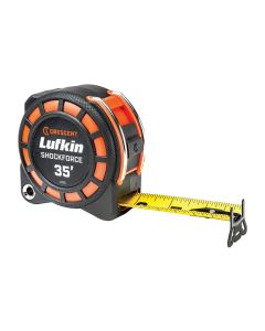 Lufkin 1-3/16-Inch x 35-Ft. SHOCKFORCE™ G1 Dual Sided Tape Measure, Matte Nylon-Coated Blade