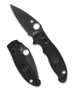Spyderco C101PBBK2 Manix 2 Black Lightweight Black Blade Plainedge