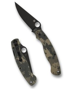 Spyderco C36GPCMOBK2 Military 2 Camo G-10 Black Blade Plainedge