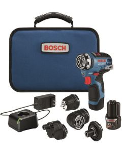 Bosch 12V Max Brushless FlexiClick 5-in-1 Drill Driver Kit w/ (2) 2.0Ah Batteries